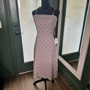 Altar'd State Pink Floral Midi Dress